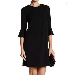 NWOT ABS Collection Black Dress with 3/4 Bell Sleeves, Large
